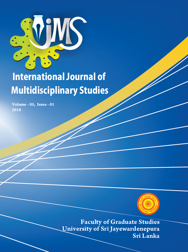 					View Vol. 5 No. 1 (2018): International Journal of Multidisciplinary Studies
				