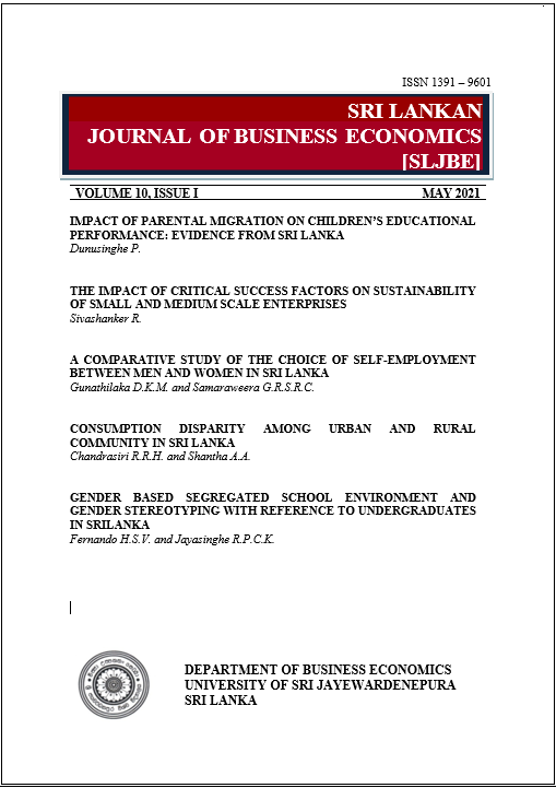 Sri Lankan Journal of Business Economics