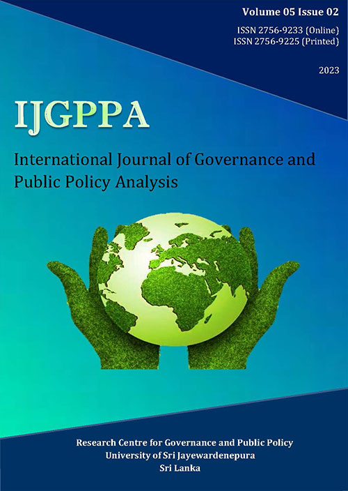 					View Vol. 5 No. 02 (2023): International Journal of Governance and Public Policy Analysis (IJGPPA)
				