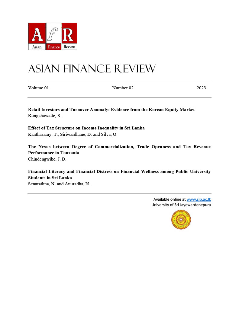 					View Vol. 1 No. 2 (2023): Asian Finance Review
				