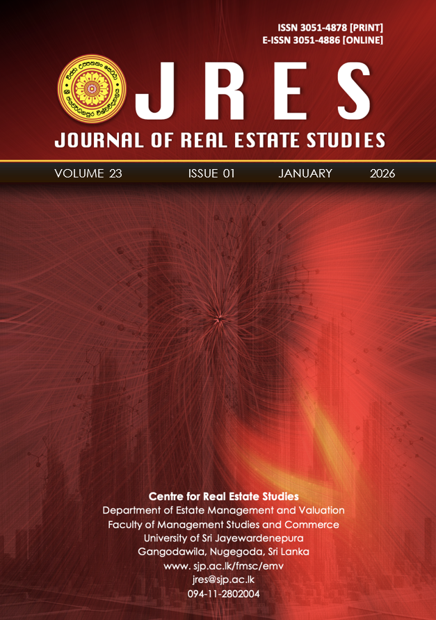 					View Vol. 23 No. 01 (2026): Journal of Real Estate Studies
				