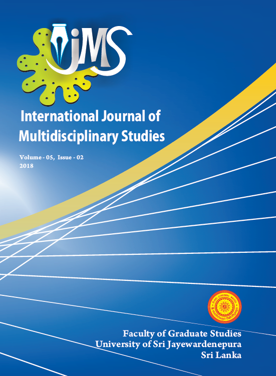 					View Vol. 5 No. 2 (2018): International Journal of Multidisciplinary Studies
				