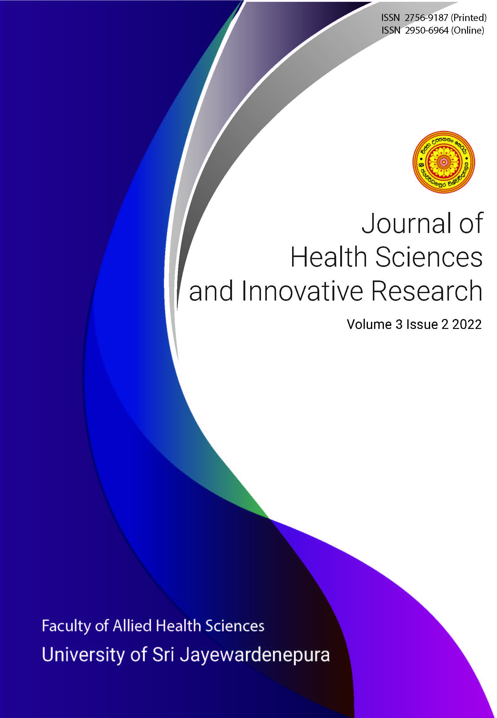 					View Vol. 3 No. 02 (2022):  Journal of Health Sciences and Innovative Research
				