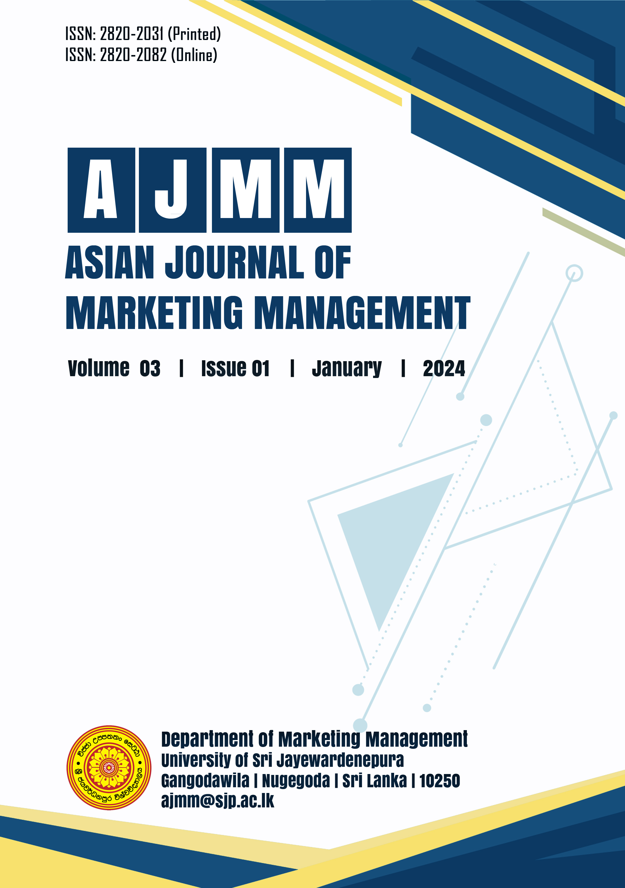 					View Vol. 3 No. 01 (2024): Asian Journal of Marketing Management
				