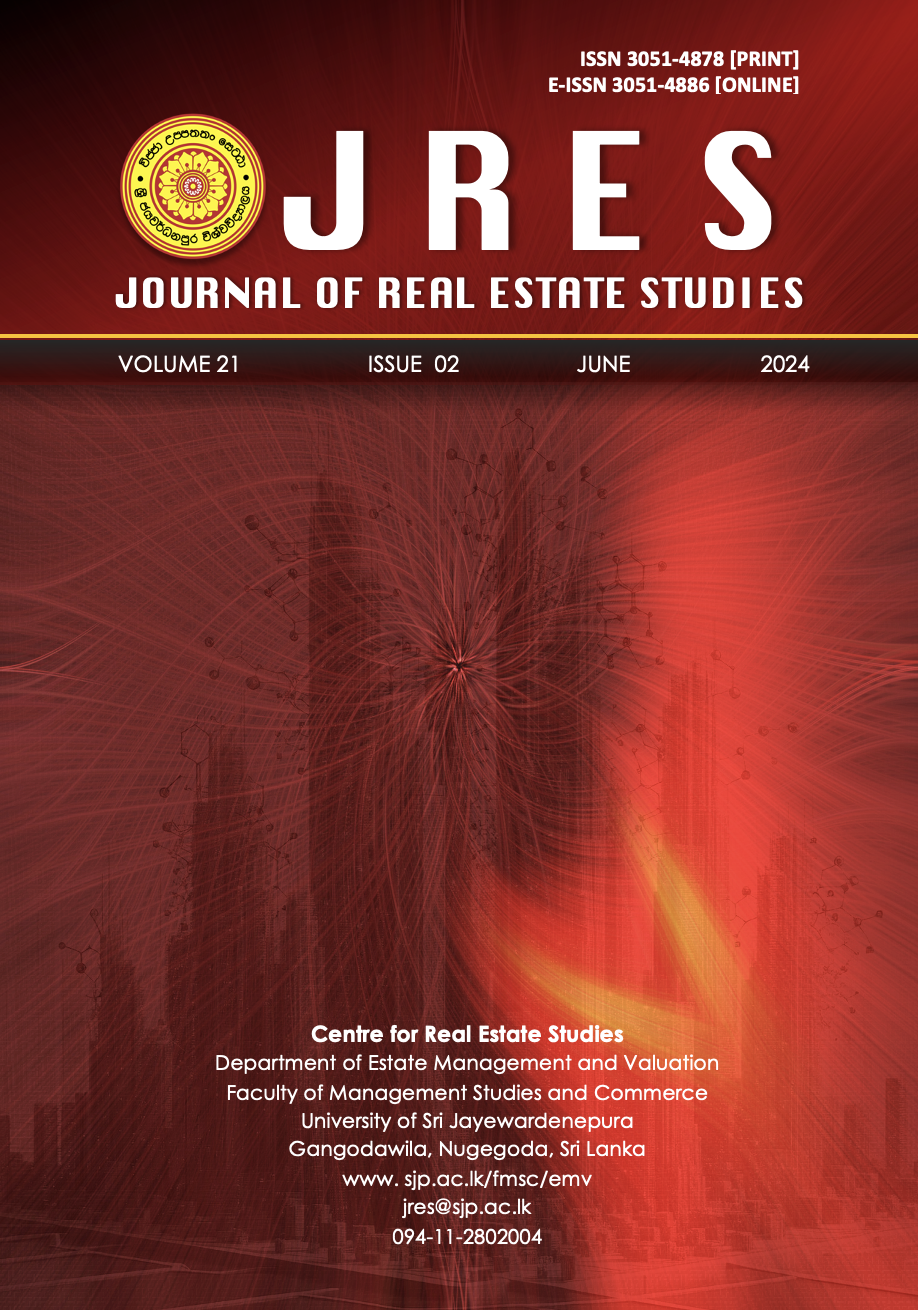 					View Vol. 21 No. 2 (2024): Journal of Real Estate Studies
				